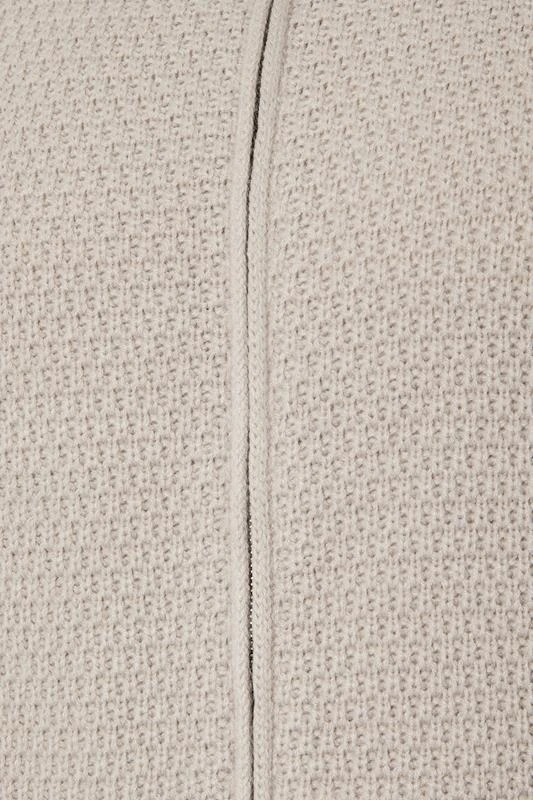 BadRhino Big & Tall Natural Brown Wool Zip Through Jumper 4 BadRhino Big & Tall Natural Brown Wool Zip Through Jumper - Image 4