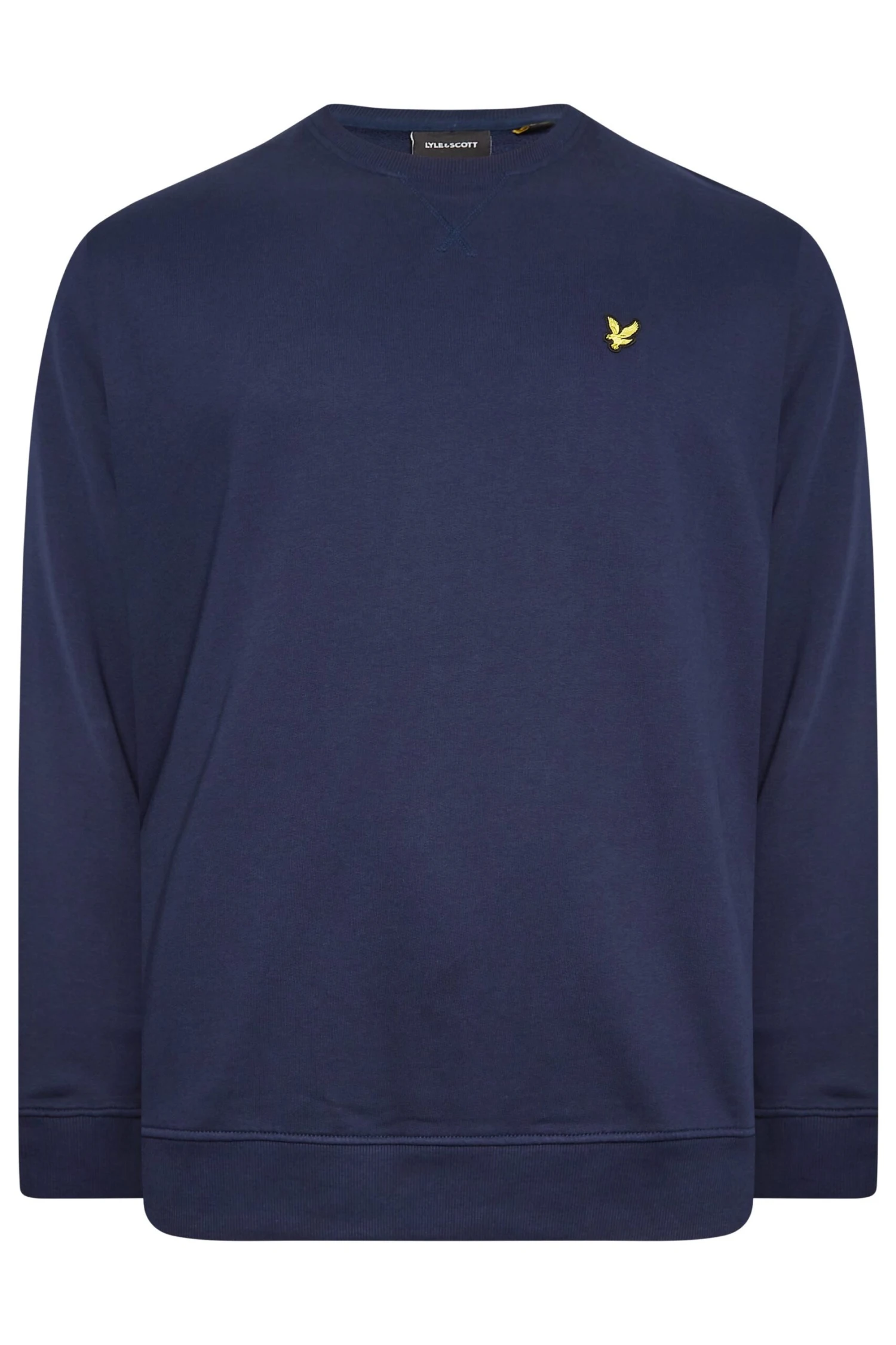 LYLE & SCOTT Big & Tall Navy Blue Crew Neck Sweatshirt 3 LYLE & SCOTT Big & Tall Navy Blue Crew Neck Sweatshirt - Image 3