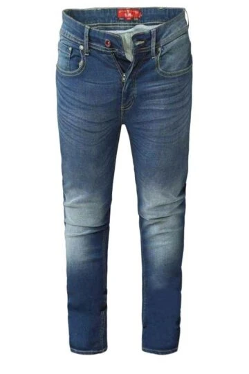 D555 Big & Tall Blue Tapered Stretch Jeans