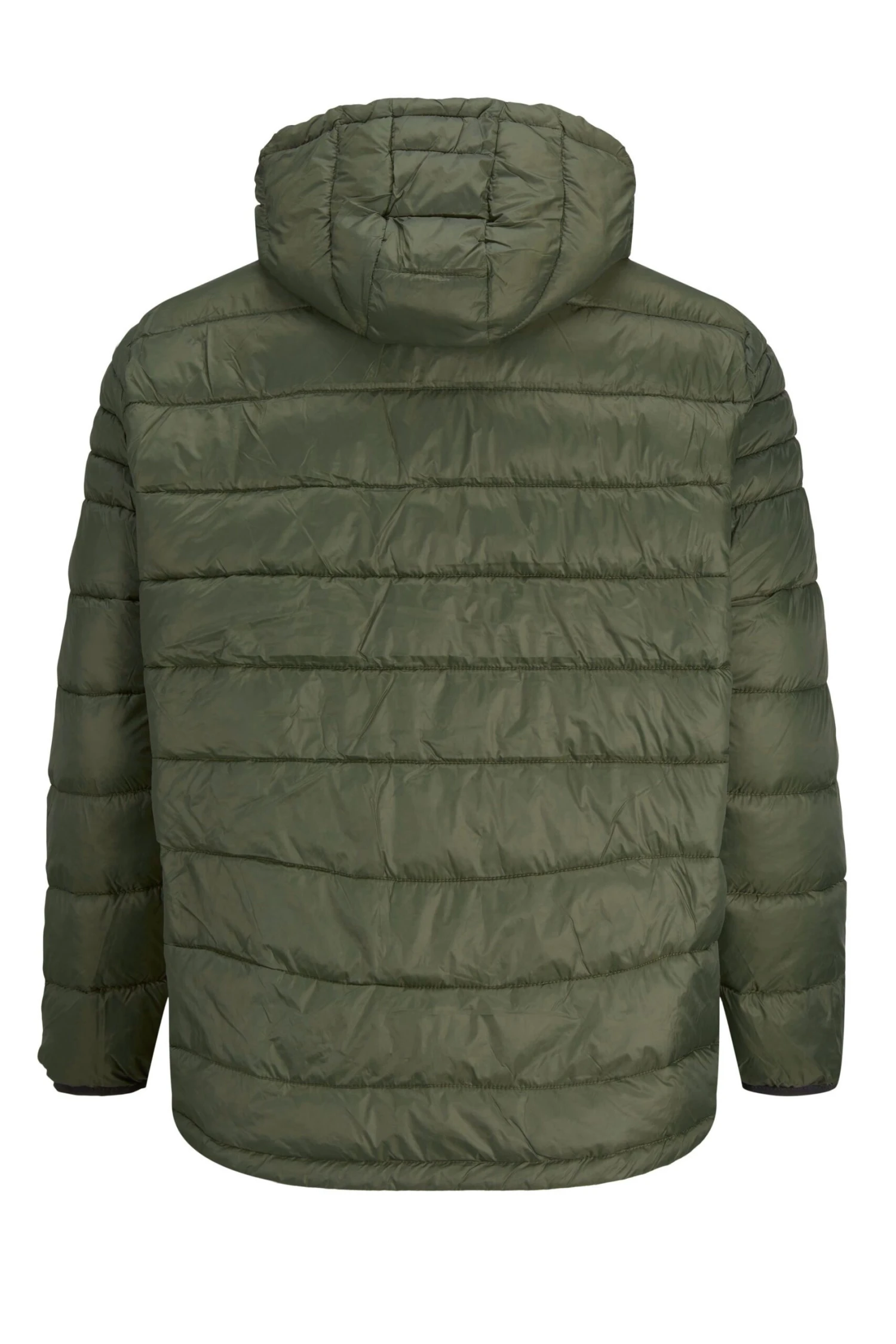 JACK & JONES Big & Tall Khaki Green Hooded Puffer Coat 3 JACK & JONES Big & Tall Khaki Green Hooded Puffer Coat - Image 3