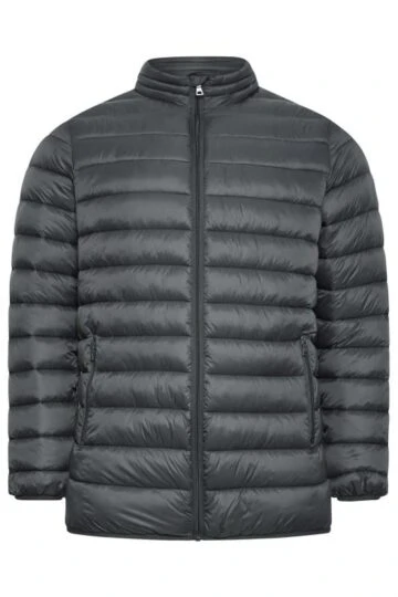 BadRhino Big & Tall Charcoal Grey Water Resistant Puffer Jacket