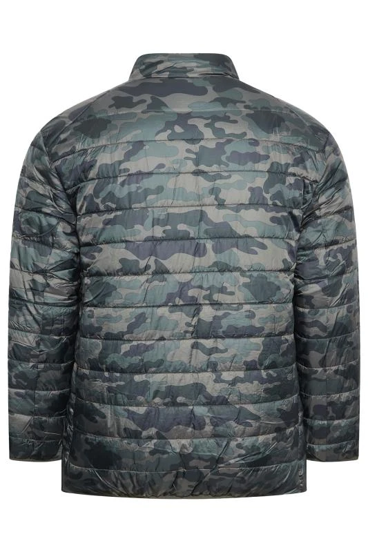 D555 Big & Tall Green Camo Puffer Jacket 2 D555 Big & Tall Green Camo Puffer Jacket - Image 2