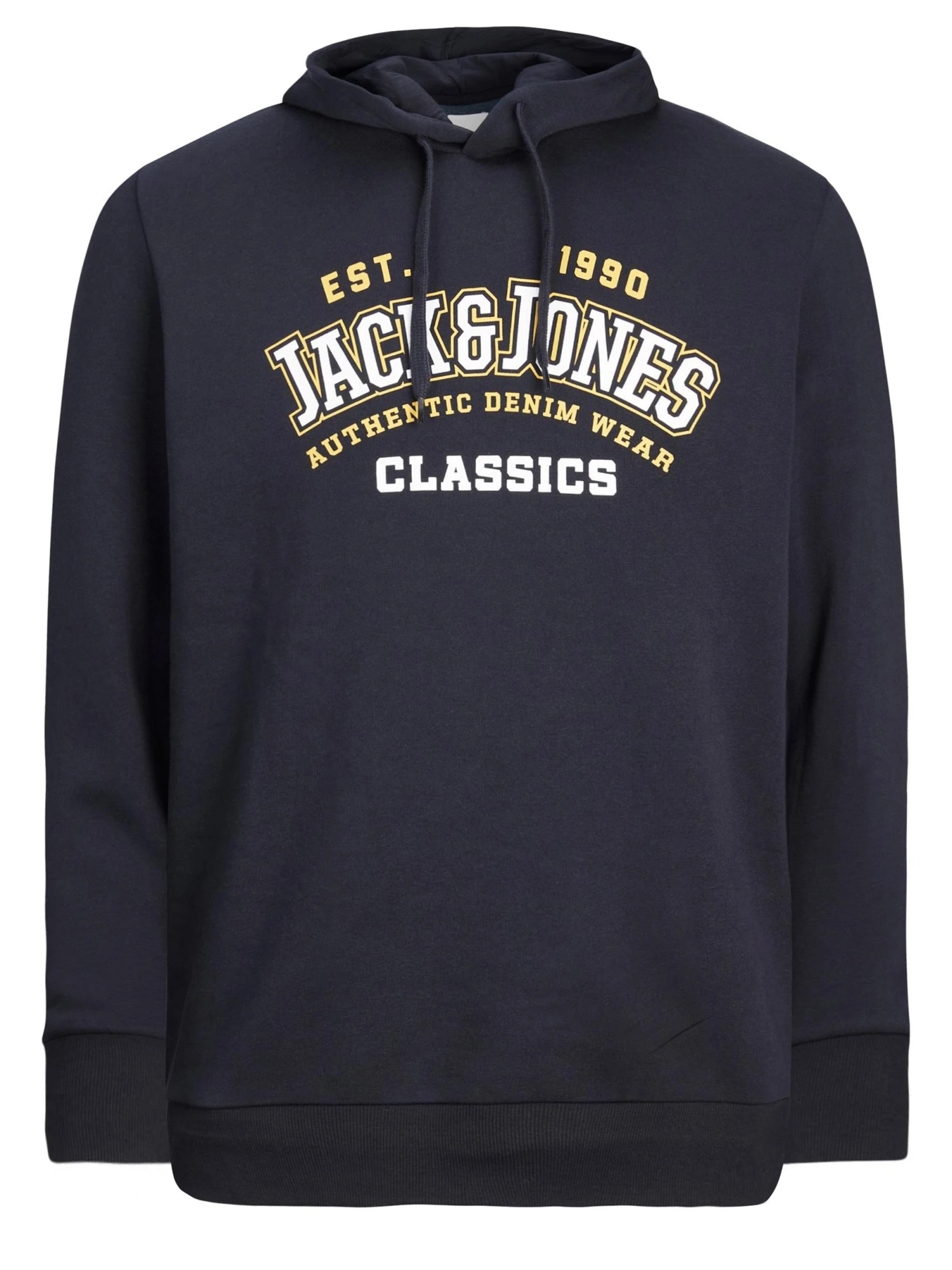 JACK & JONES Big & Tall Navy Blue Logo Print Hooded Sweatshirt 2 JACK & JONES Big & Tall Navy Blue Logo Print Hooded Sweatshirt - Image 2