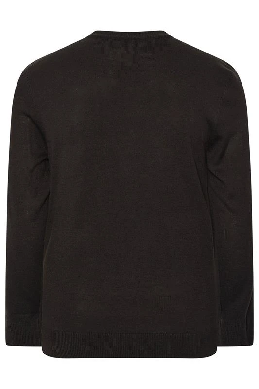 BadRhino Big & Tall Black 'Talk Turkey To Me' Christmas Jumper 3 BadRhino Big & Tall Black 'Talk Turkey To Me' Christmas Jumper - Image 3