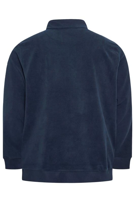 STUDIO A Big & Tall Navy Blue Quarter Zip Fleece 2 STUDIO A Big & Tall Navy Blue Quarter Zip Fleece - Image 2