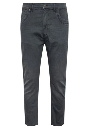 KAM Big & Tall Charcoal Grey Soft Stretch Denim Jeans