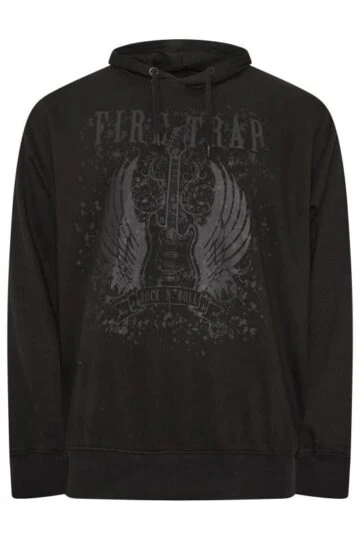 FIRETRAP Big & Tall Black Hoodie
