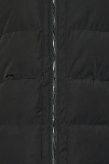 BadRhino Big & Tall Black Hooded Logo Puffer Jacket