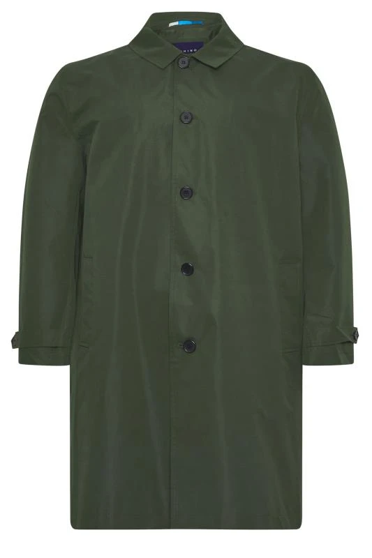 BadRhino Big & Tall Khaki Green Mac Raincoat 2 BadRhino Big & Tall Khaki Green Mac Raincoat - Image 2