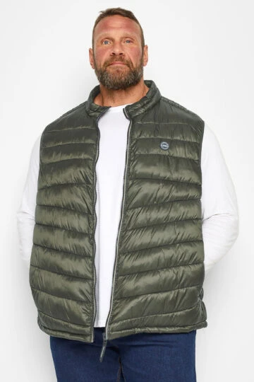 JACK & JONES Big & Tall Dark Green Bodywarmer
