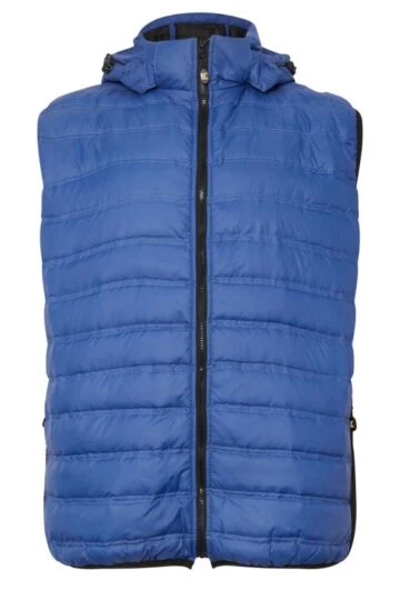 KAM Big & Tall Royal Blue Quilted Gilet
