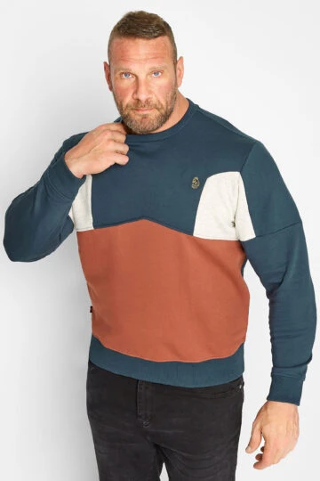 LUKE 1977 Big & Tall Blue & Orange Sweatshirt