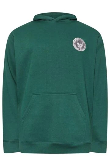 BadRhino Big & Tall Forest Green Patch Logo Hoodie