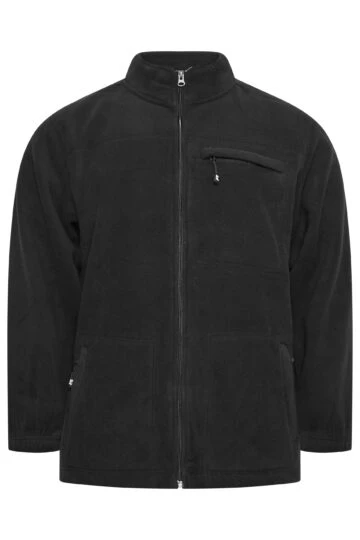 KAM Big & Tall Black Fleece Jacket