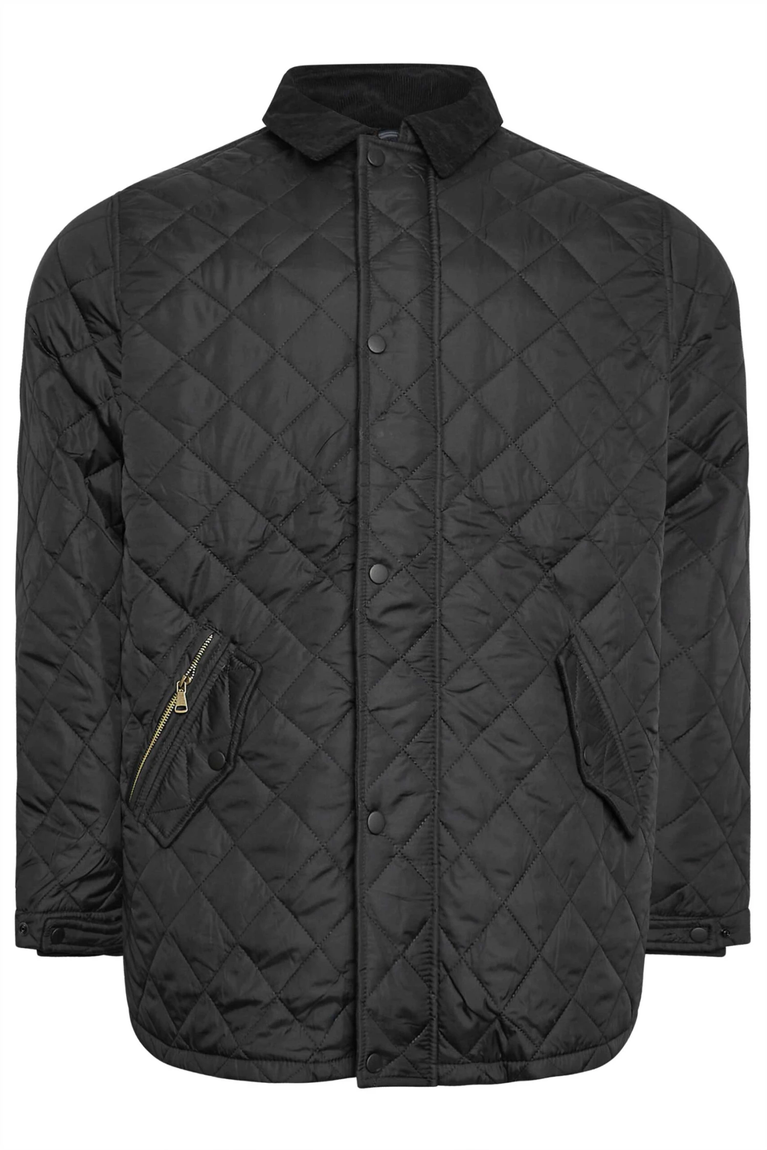 D555 Big & Tall Black Quilted Puffer Coat 2 D555 Big & Tall Black Quilted Puffer Coat - Image 2