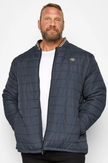 D555 Big & Tall Navy Blue Padded Puffer Jacket