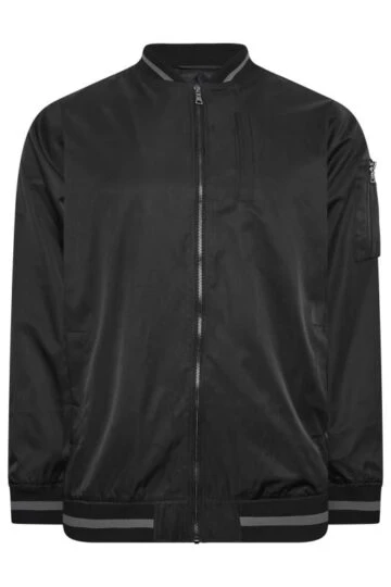 BadRhino Big & Tall Black Bomber Jacket