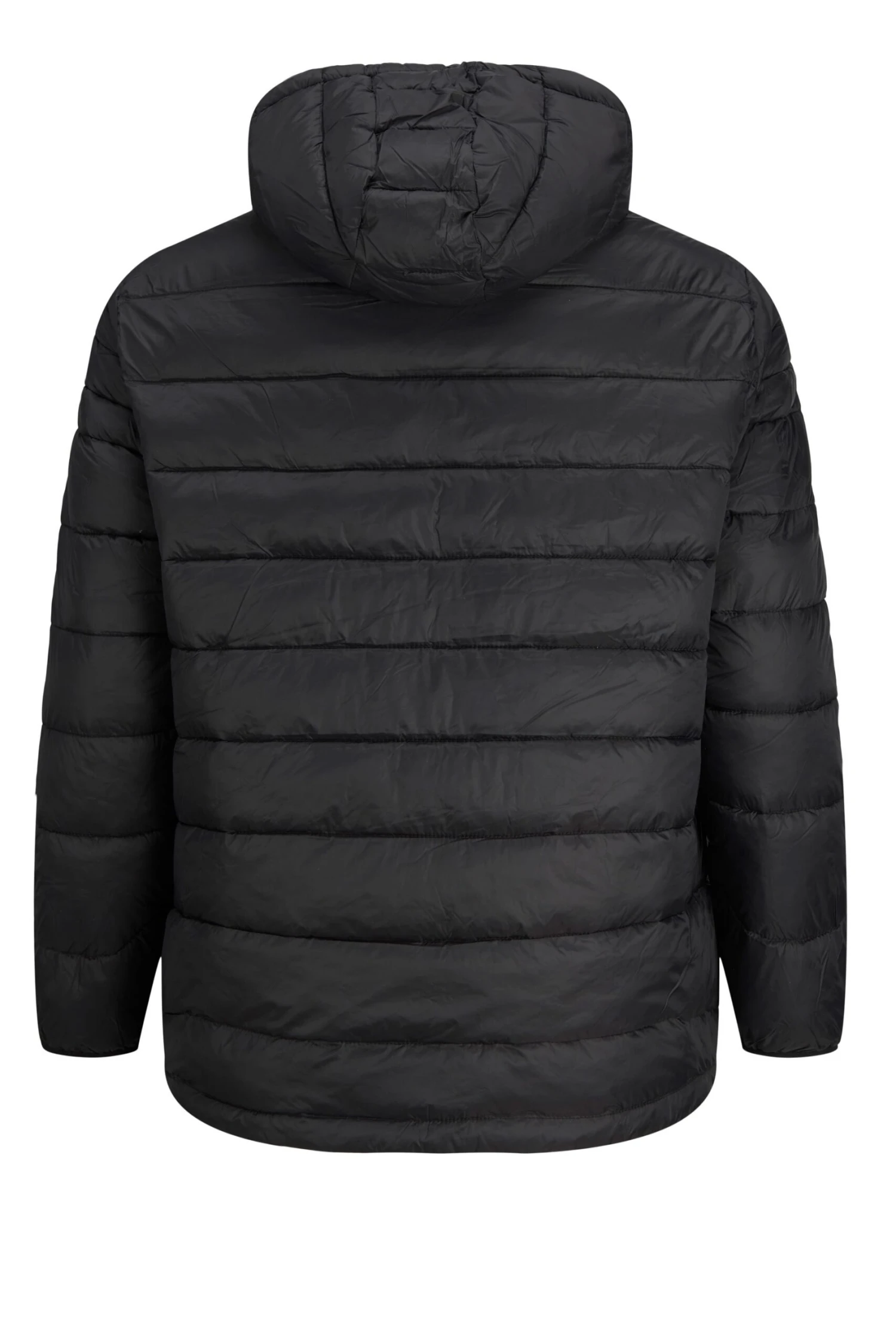 JACK & JONES Big & Tall Black Hooded Logo Puffer Coat 3 JACK & JONES Big & Tall Black Hooded Logo Puffer Coat - Image 3