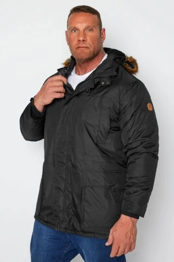 D555 Big & Tall Black Lovett Parka Jacket