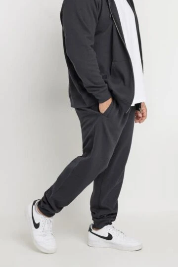 BadRhino Big & Tall Grey Zip Through Diamond Quilted Hoodie