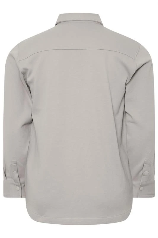 BadRhino Big & Tall Natural Brown Textured Jersey Shacket 5 BadRhino Big & Tall Natural Brown Textured Jersey Shacket - Image 5