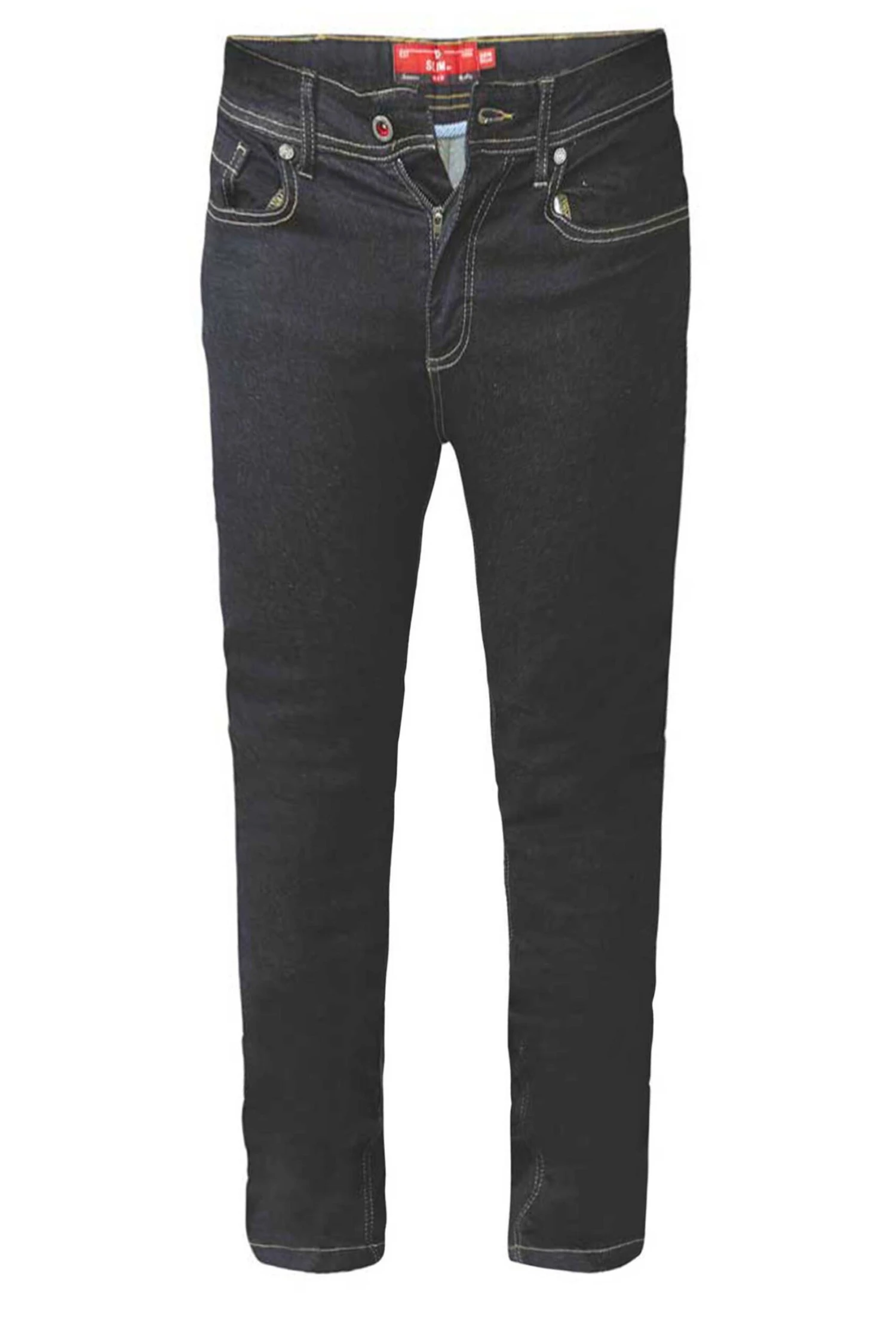 D555 Big & Tall Indigo Blue Tapered Stretch Jeans 3 D555 Big & Tall Indigo Blue Tapered Stretch Jeans - Image 3