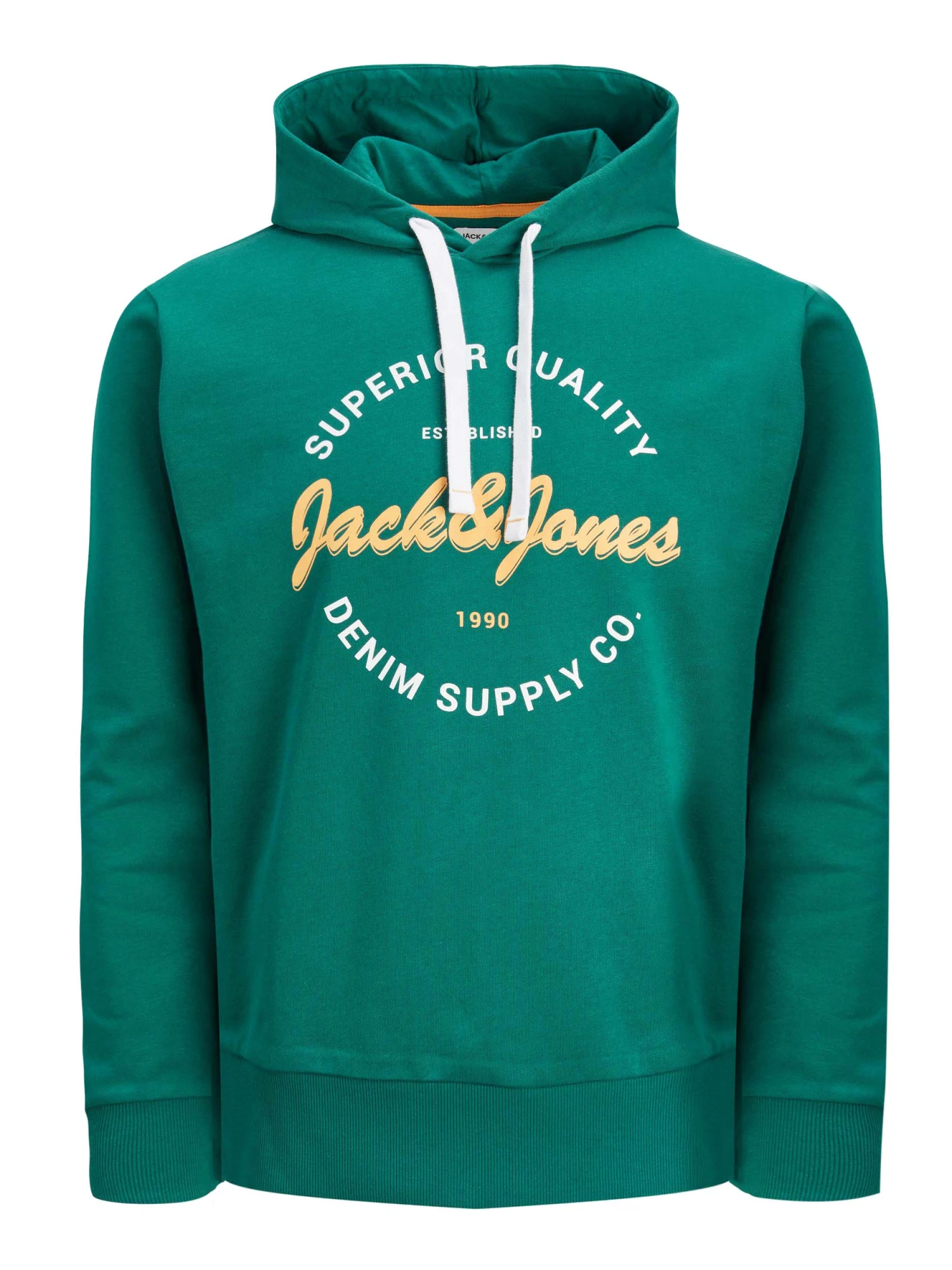JACK & JONES Big & Tall Green Logo Print Hoodie 2 JACK & JONES Big & Tall Green Logo Print Hoodie - Image 2