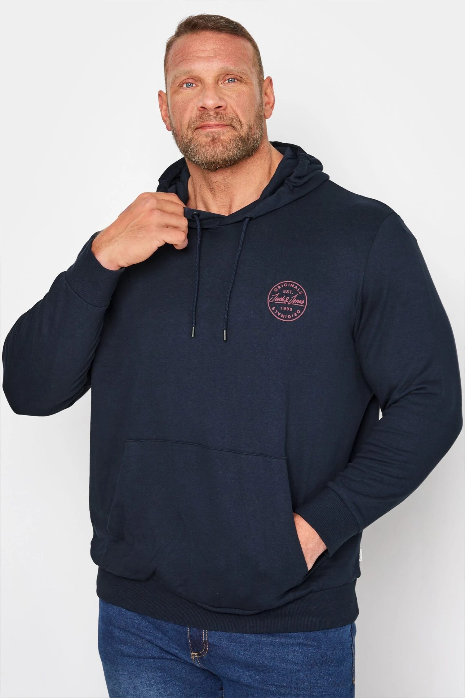 Men’s Everyday Style – Building a Wardrobe That Works for Every Occasion 7 JACK & JONES Big & Tall Navy Blue Shark Hoodie