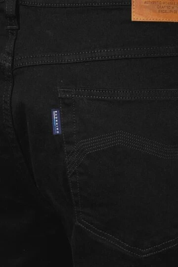 BadRhino Big & Tall Black Tapered Fit Stretch Jeans