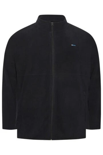 BadRhino Big & Tall Black Essential Zip Through Fleece
