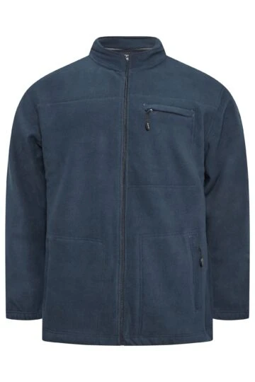 KAM Big & Tall Navy Blue Fleece Jacket