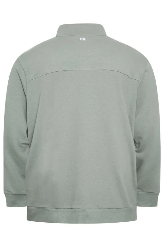 STUDIO A Big & Tall Grey Quarter Zip Sweatshirt 2 STUDIO A Big & Tall Grey Quarter Zip Sweatshirt - Image 2