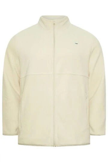 BadRhino Big & Tall Natural Cream Essential Zip Through Fleece