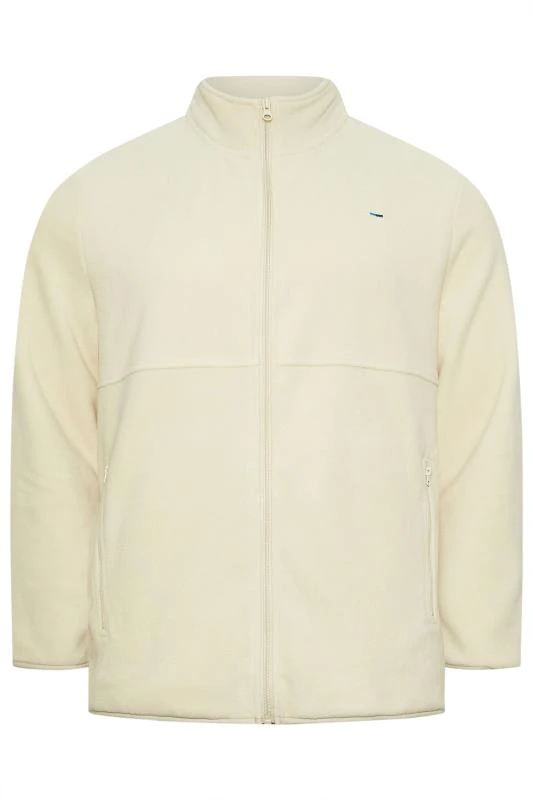 BadRhino Big & Tall Natural Cream Essential Zip Through Fleece 1 BadRhino Big & Tall Natural Cream Essential Zip Through Fleece