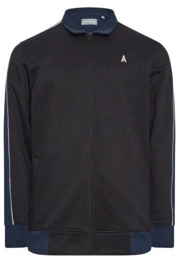 STUDIO A Big & Tall Black Zip Through Jacket
