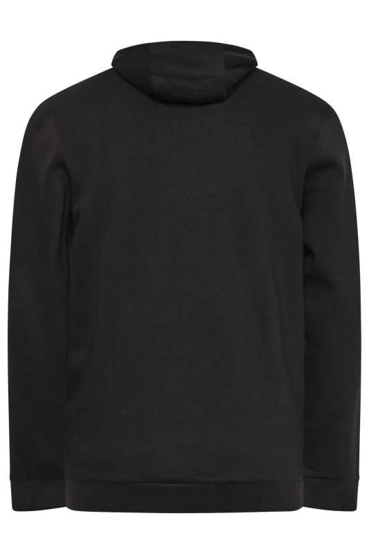 BadRhino Big & Tall Black Branded Logo Printed Hoodie 2 BadRhino Big & Tall Black Branded Logo Printed Hoodie - Image 2