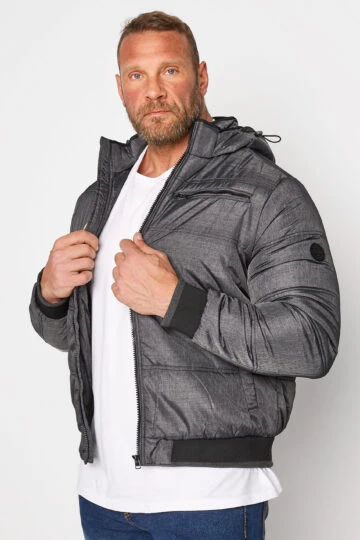 BLEND Big & Tall Grey Padded Jacket