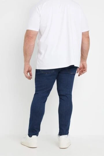 BadRhino Big & Tall Indigo Blue Tapered Fit Stretch Jeans