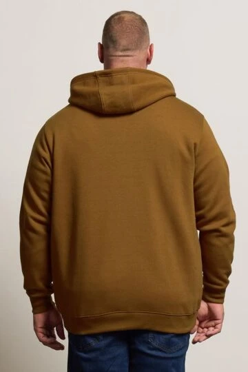 BadRhino Big & Tall Brown Zip Through Hoodie