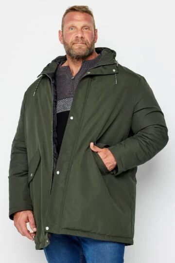 BadRhino Big & Tall Khaki Green Long Hooded Parka