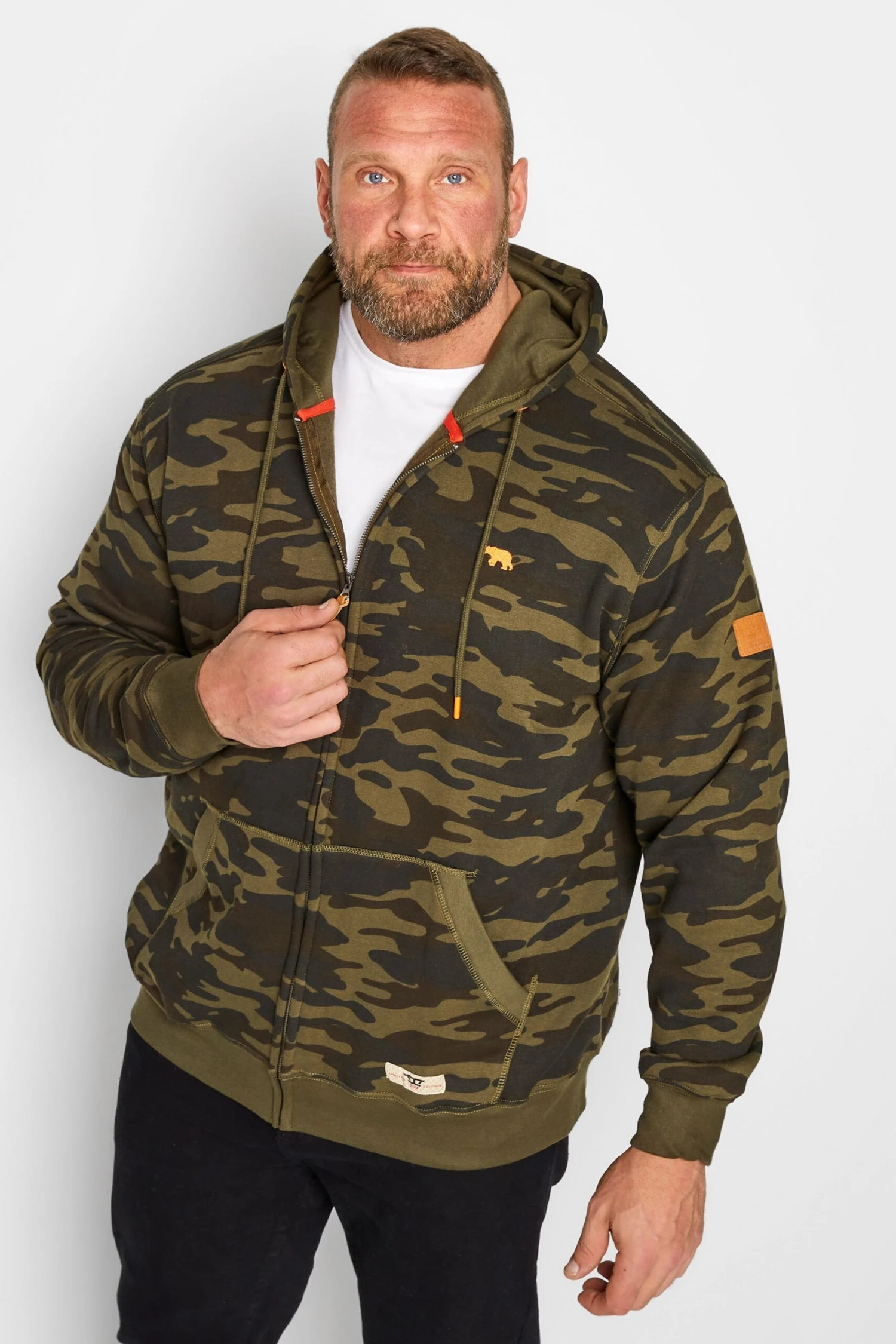 Essential Men’s Outerwear – How to Stay Stylish in Every Season 7 D555 Big & Tall Green Camo Zip Through Hoodie
