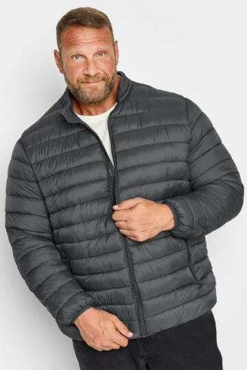 BadRhino Big & Tall Charcoal Grey Water Resistant Puffer Jacket