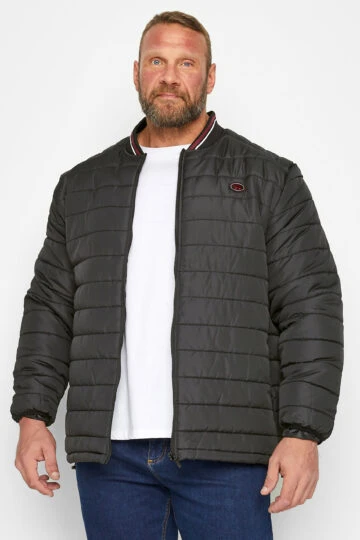 D555 Big & Tall Black Padded Puffer Jacket