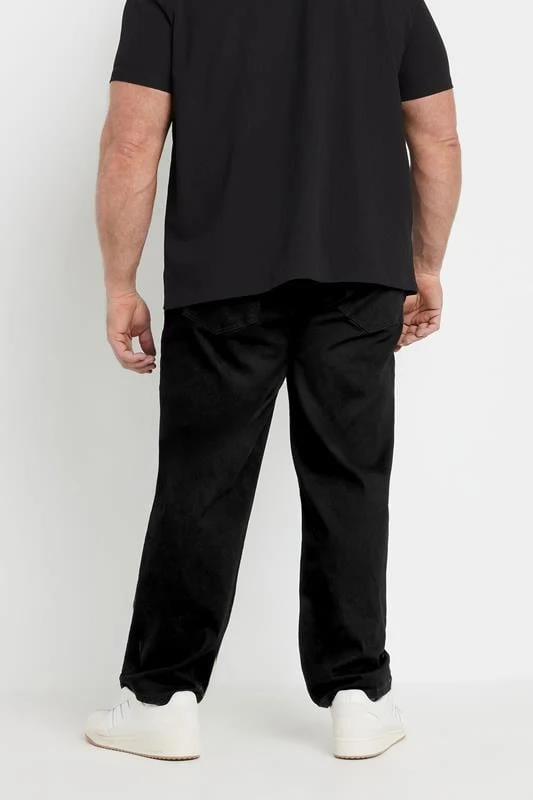BadRhino Big & Tall Black Loose Fit Stretch Jeans 1 BadRhino Big & Tall Black Loose Fit Stretch Jeans