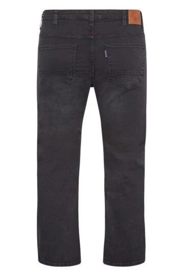 BadRhino Big & Tall Black Washed Stretch Jeans