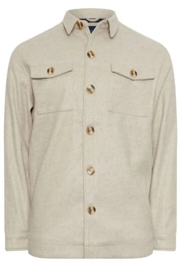 BadRhino Big & Tall Natural Brown Premium Button Down Shacket