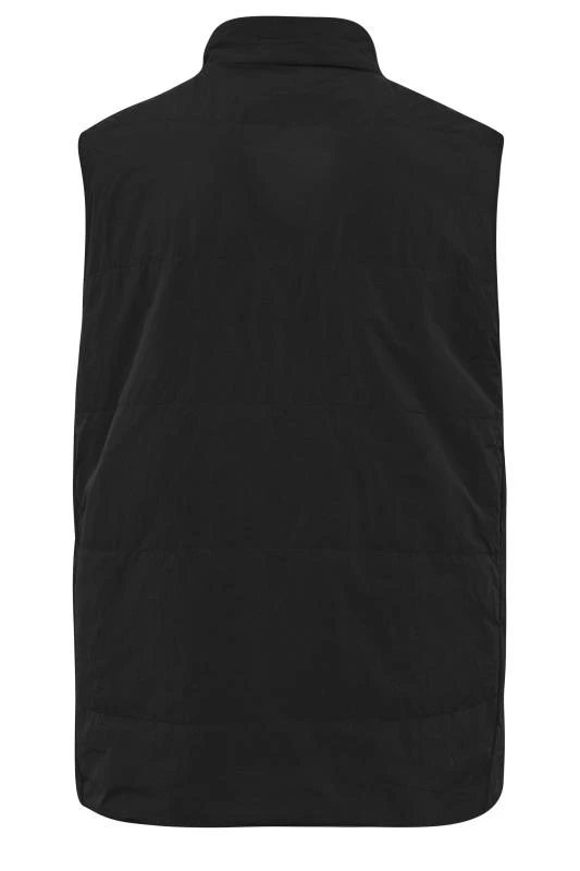 D555 Big & Tall Black Zip Through Padded Gilet 1 D555 Big & Tall Black Zip Through Padded Gilet