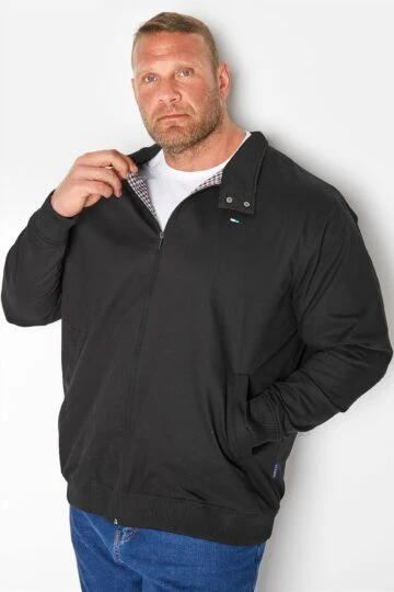 BadRhino Big & Tall Black Harrington Jacket