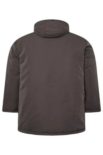 JACK & JONES Big & Tall Brown Hooded Parka Jacket