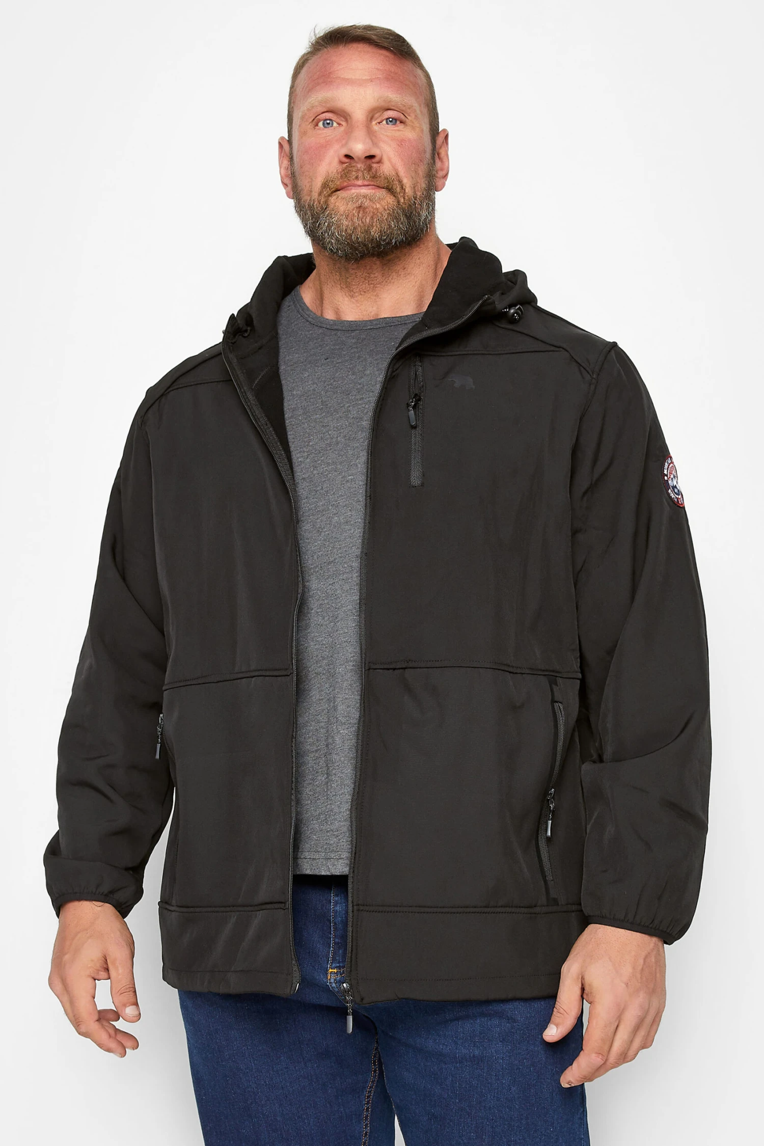 D555 Big & Tall Black Soft Shell Jacket 1 D555 Big & Tall Black Soft Shell Jacket